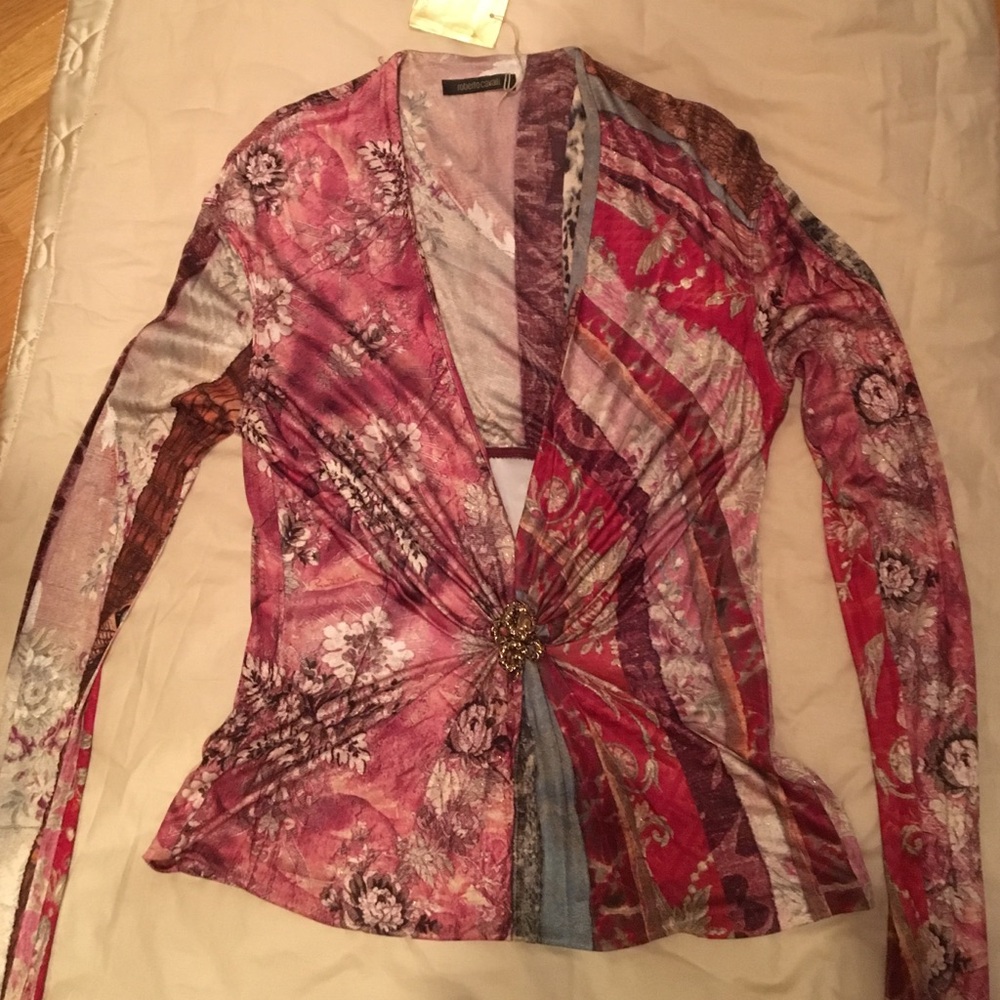 Roberto Cavalli silky soft colorful top